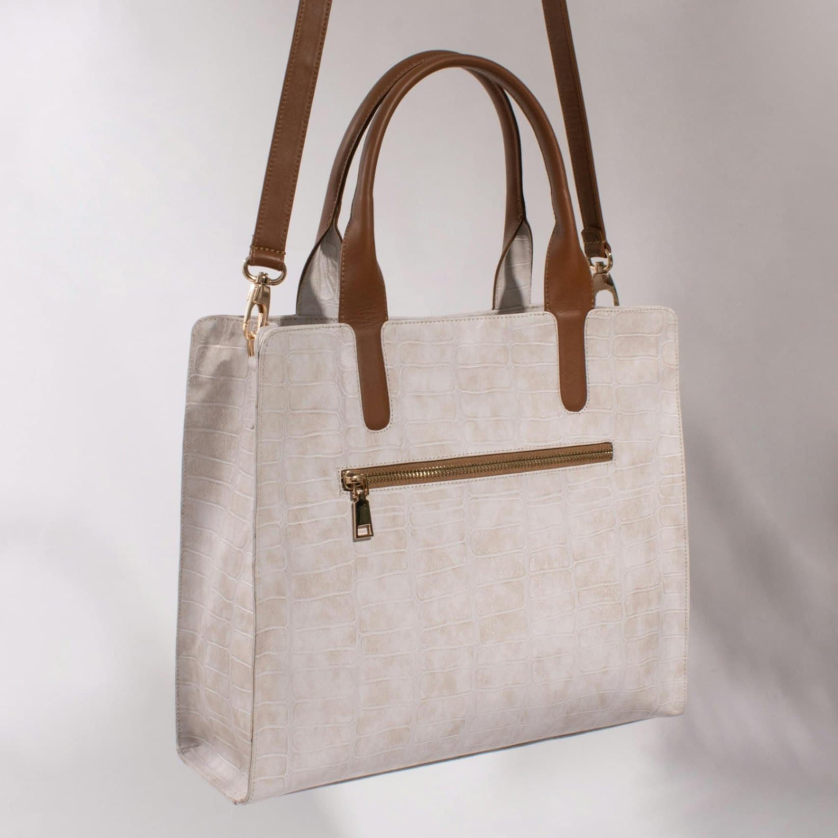 Two-Tone Leather Shoulder Bag - alternate view