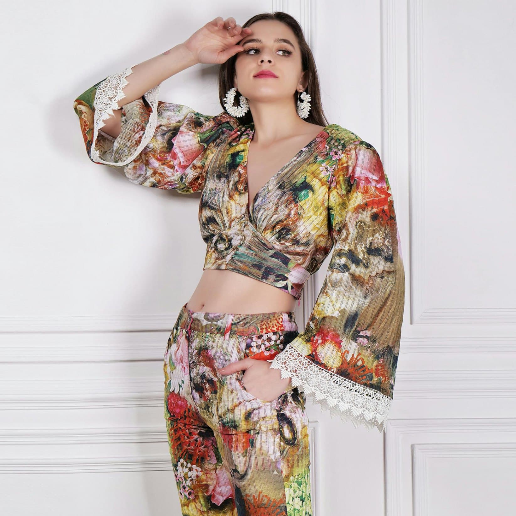 Floral Print Two-Piece Set - alternate view